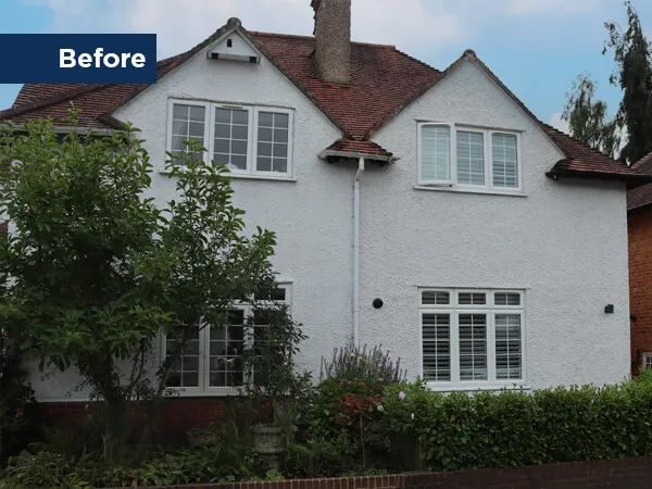 Before Olive Grey UPVC Flush Casement Windows