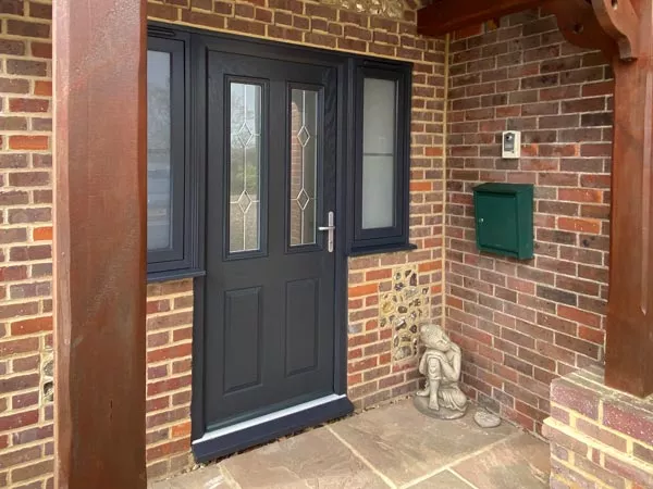 Grey Composite Front Doors