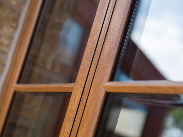 Oak UPVC Flush Windows