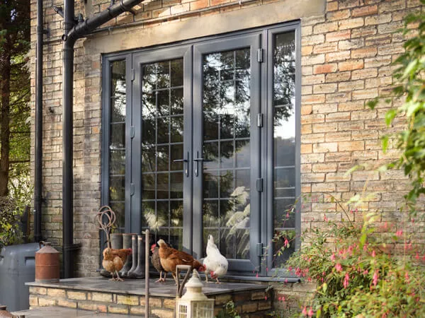 Grey French Doors