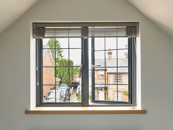 Grey Aluminium Flush Windows