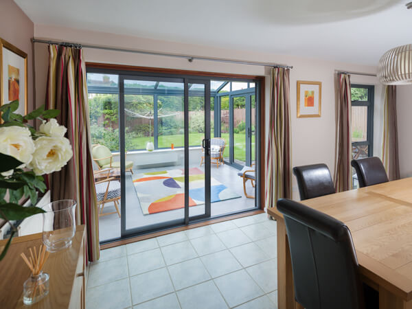 Grey Aluminium Conservatory Internal View