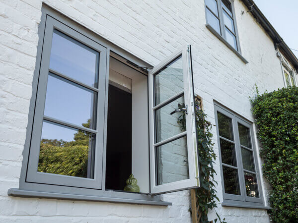 Grey UPVC Flush Windows