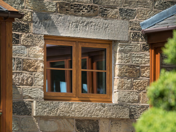 Oak UPVC Flush Windows